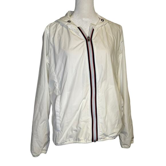 Athleta white zip-up wind breaker jacket size S - Picture 1 of 11